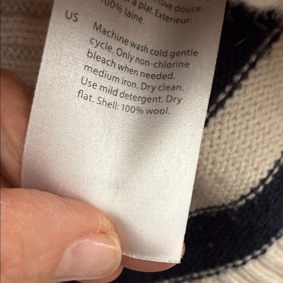 COS Cream and Navy Striped Sweater - Picture 8 of 8